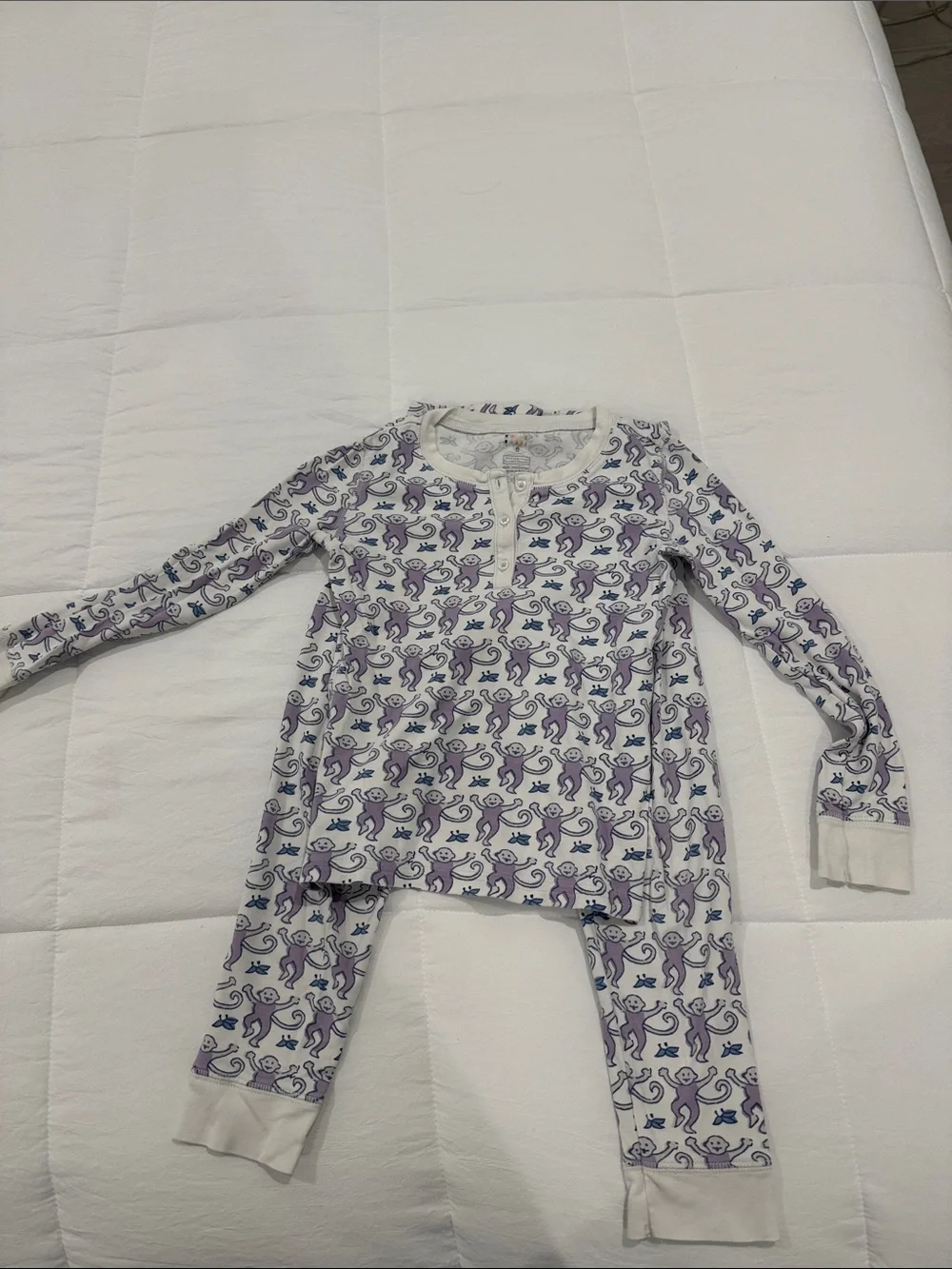 Kids Roller Rabbit Purple Monkey Print Pajama Set